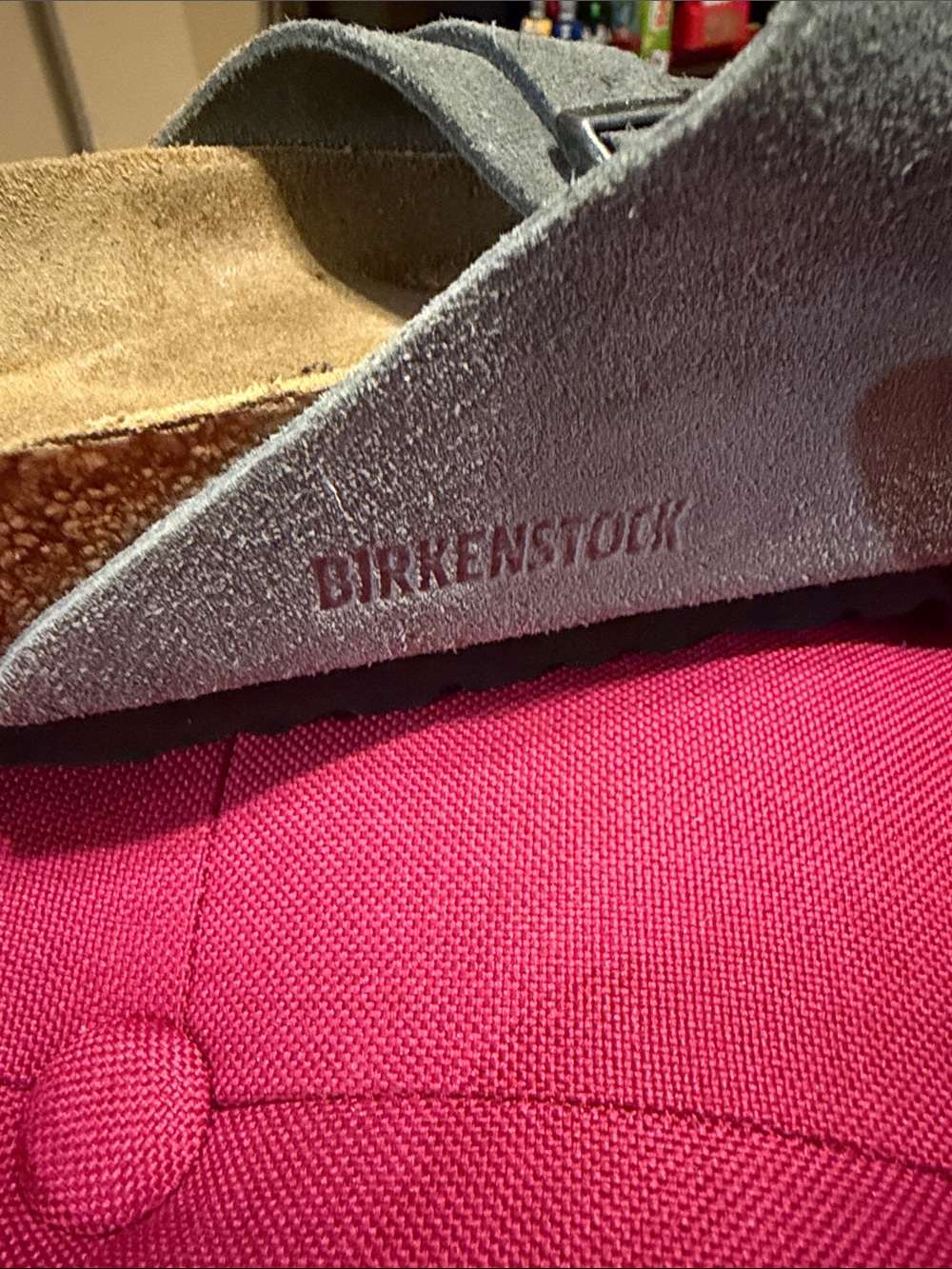 Birkenstock Men's Arizona Suede Sandals in Basalt Gray - Picture 6 of 7